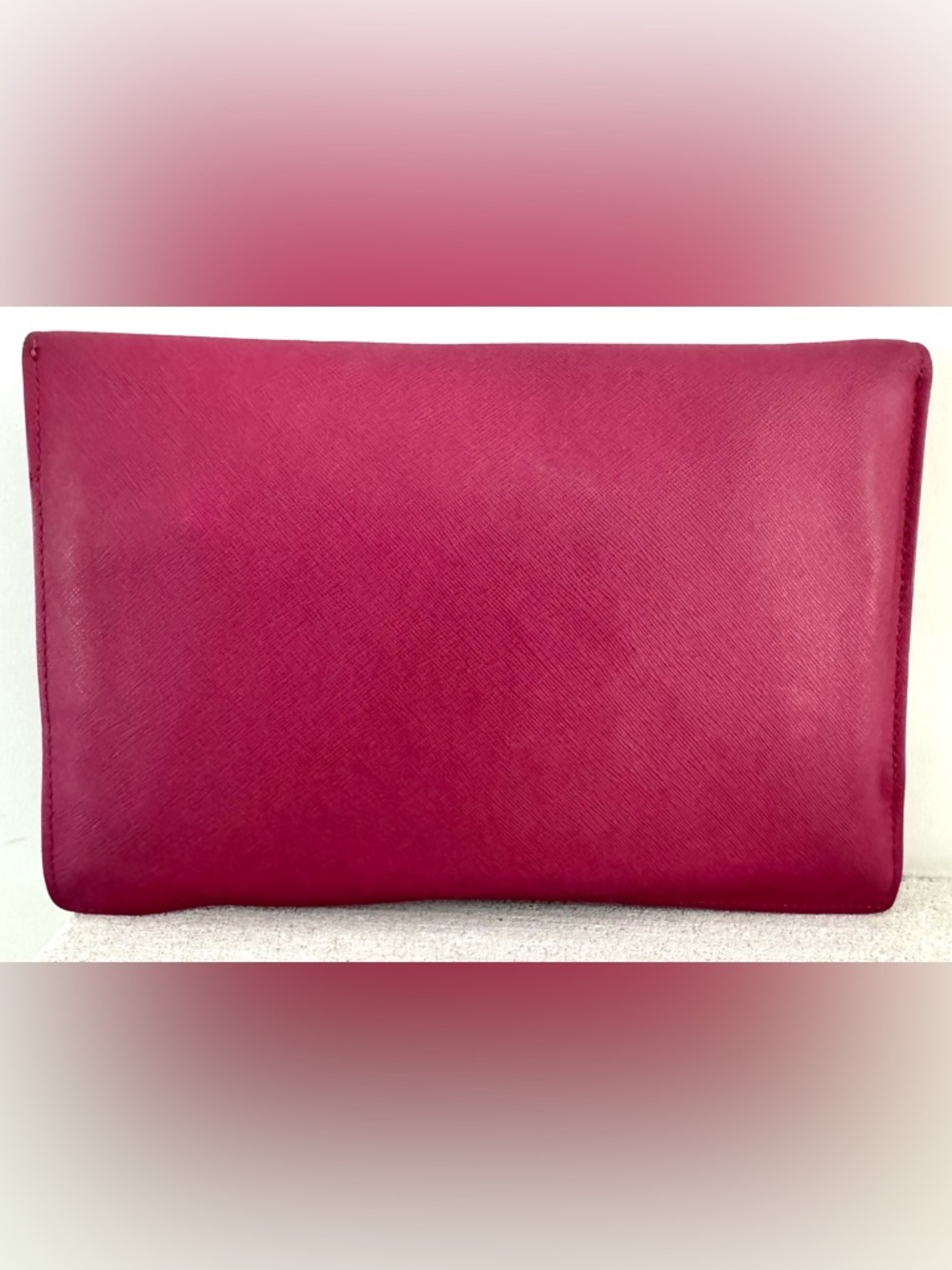 VIVIENNE WESTWOOD Pink Envelope Clutch Bag Orb Logo Leather Wallet Pouch - Picture 4 of 13